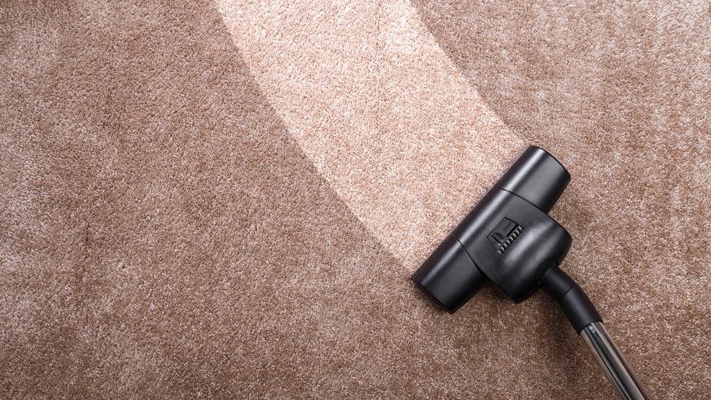 Vacuum leaving a clean stripe on beige carpet