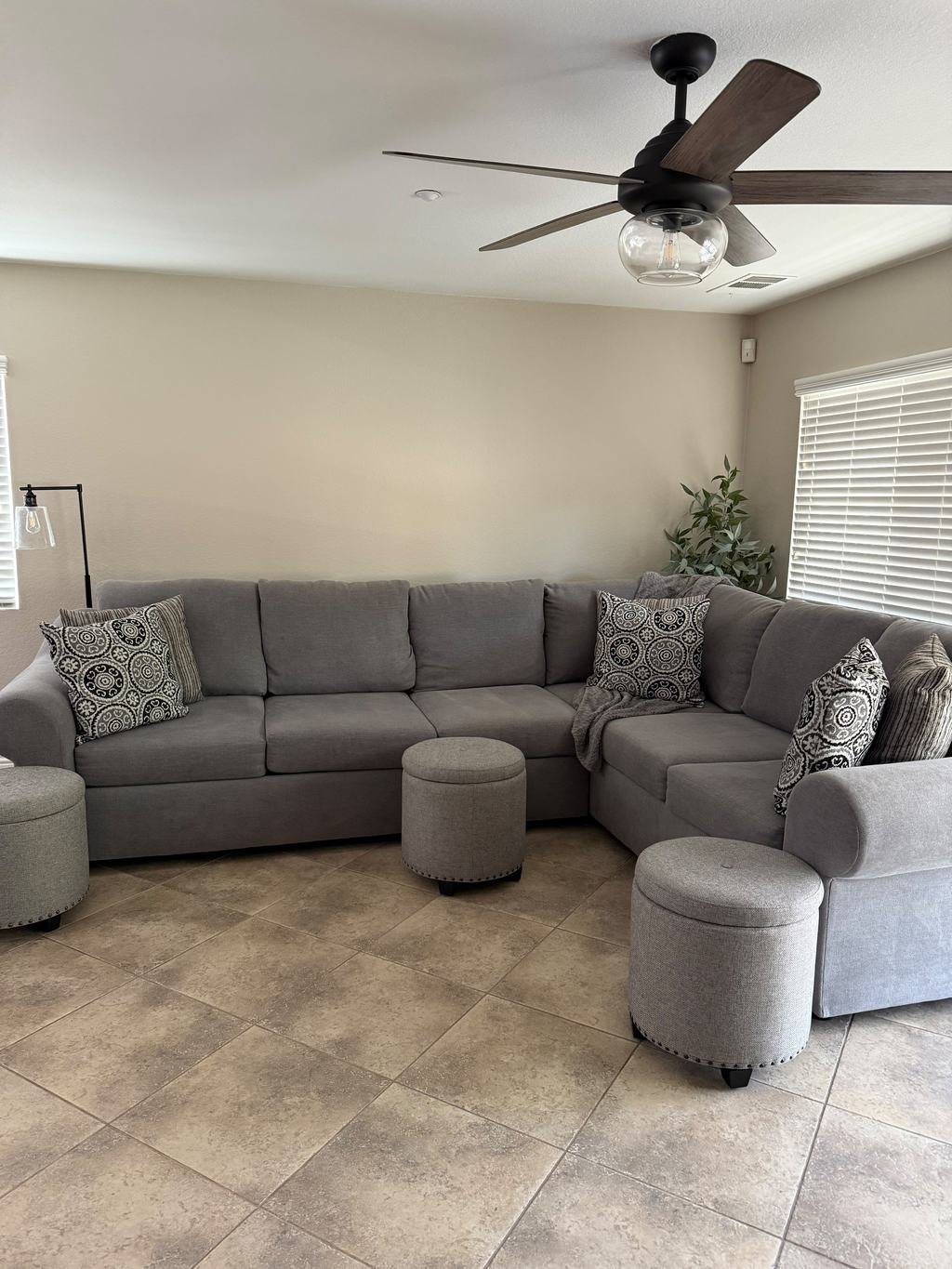 Clean family room in a Moreno Valley home
